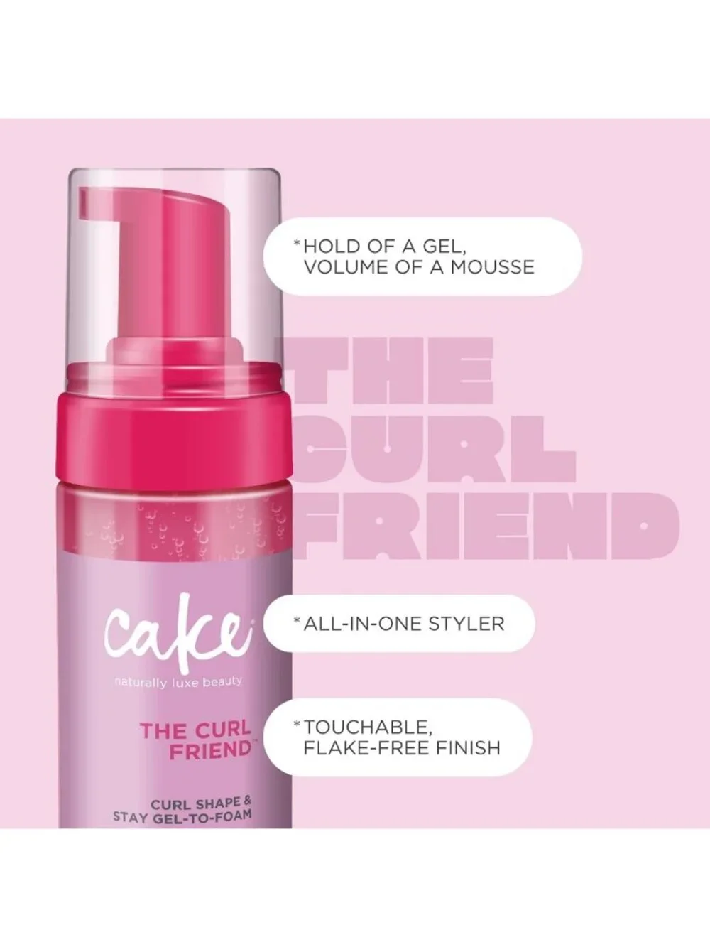 Curl Defining Gel-to-Foam Styler - High Hold, Coconut Oil & Shea Butter - Frizz
